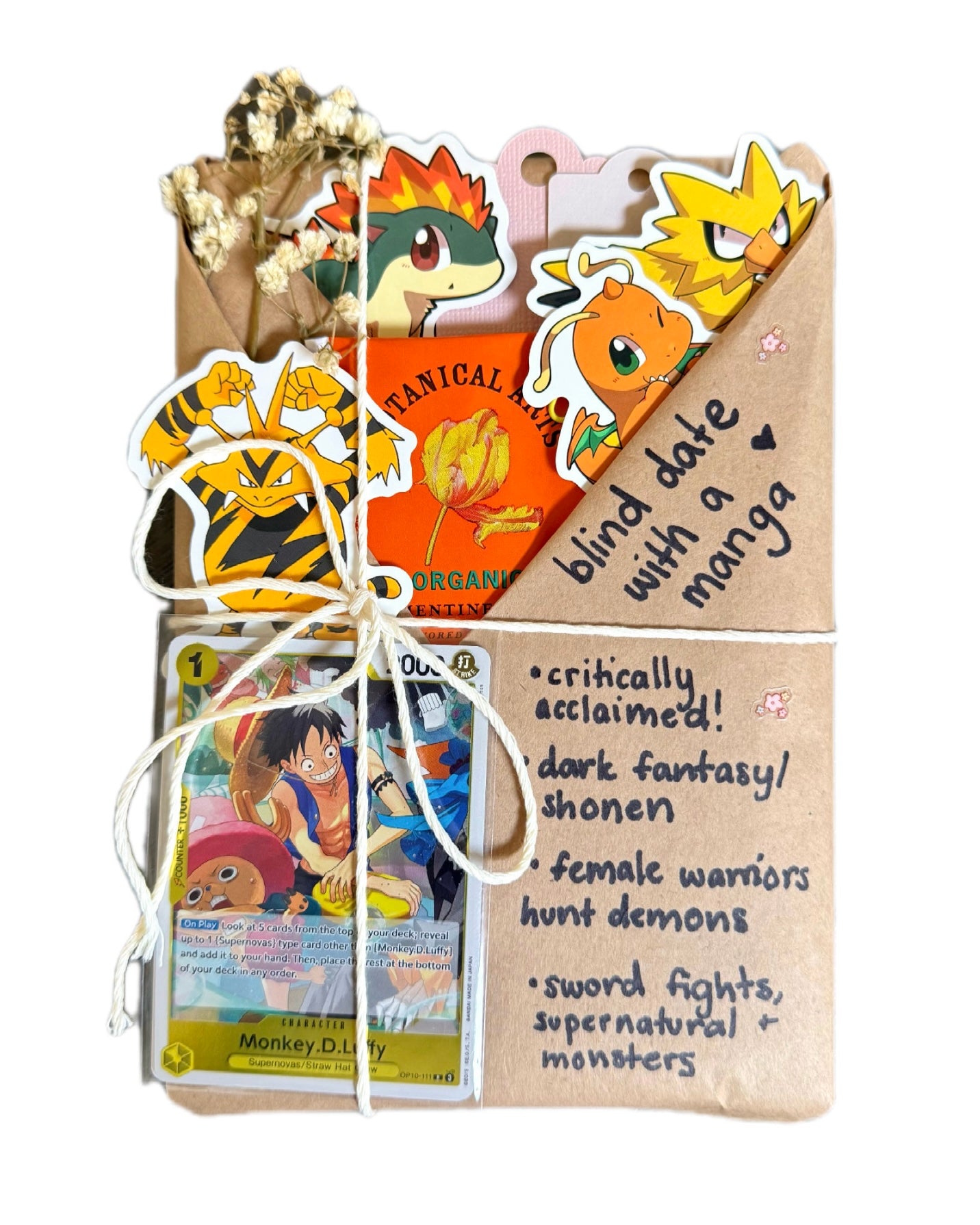blind date with a DARK FANTASY/SHONEN manga & One Piece/Pokemon gift bundle ⋆˚꩜｡