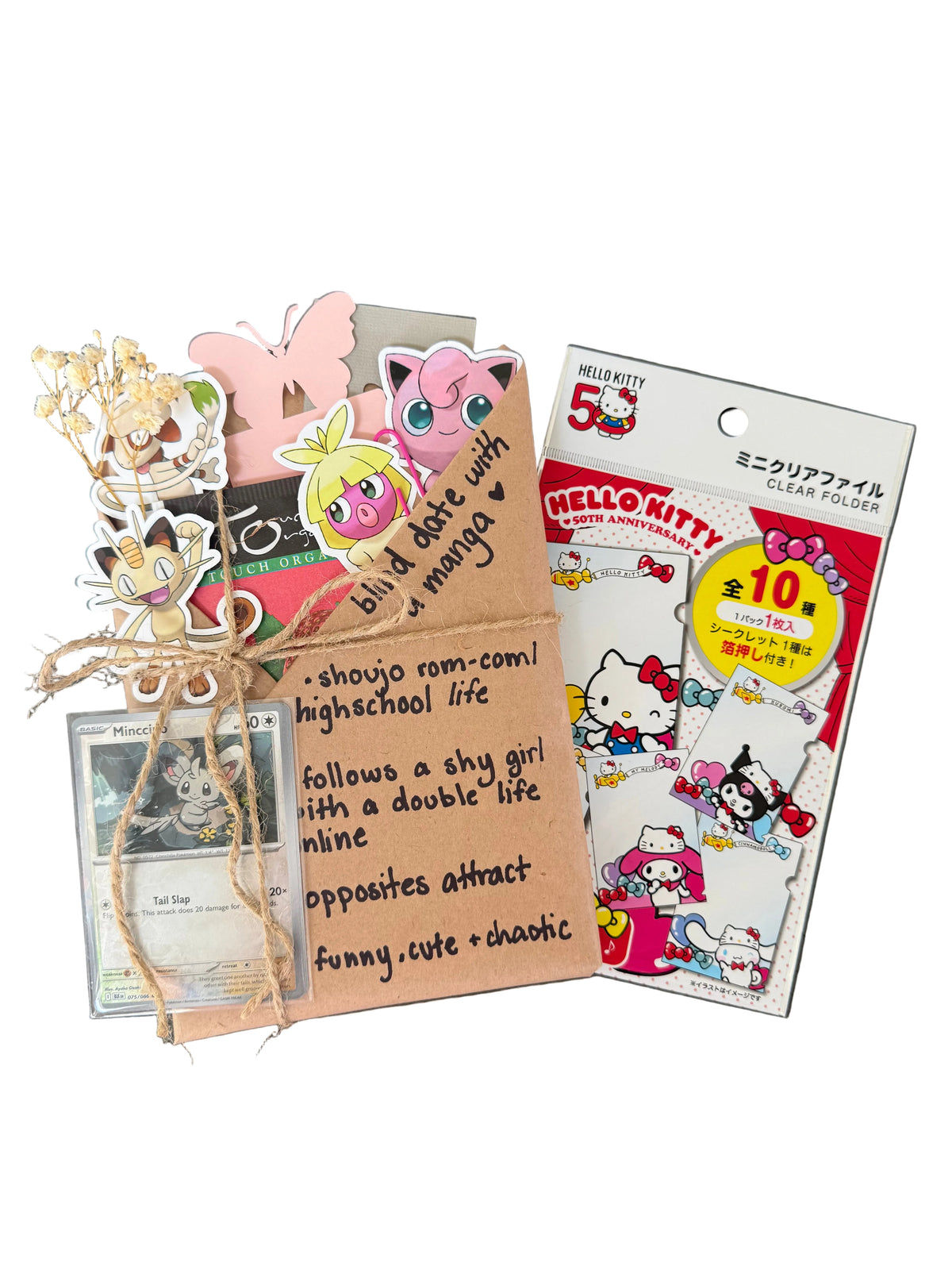 blind date with a SHOUJO ROM-COM manga & Pokemon gift bundle ⋆˚꩜｡