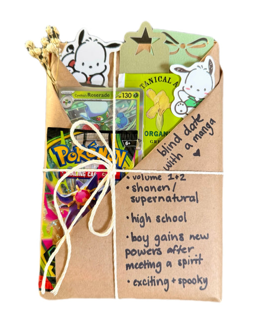 blind date with a SHONEN/SUPERNATURAL manga (Volume 1 & 2) & Pokemon gift bundle ⋆˚꩜｡