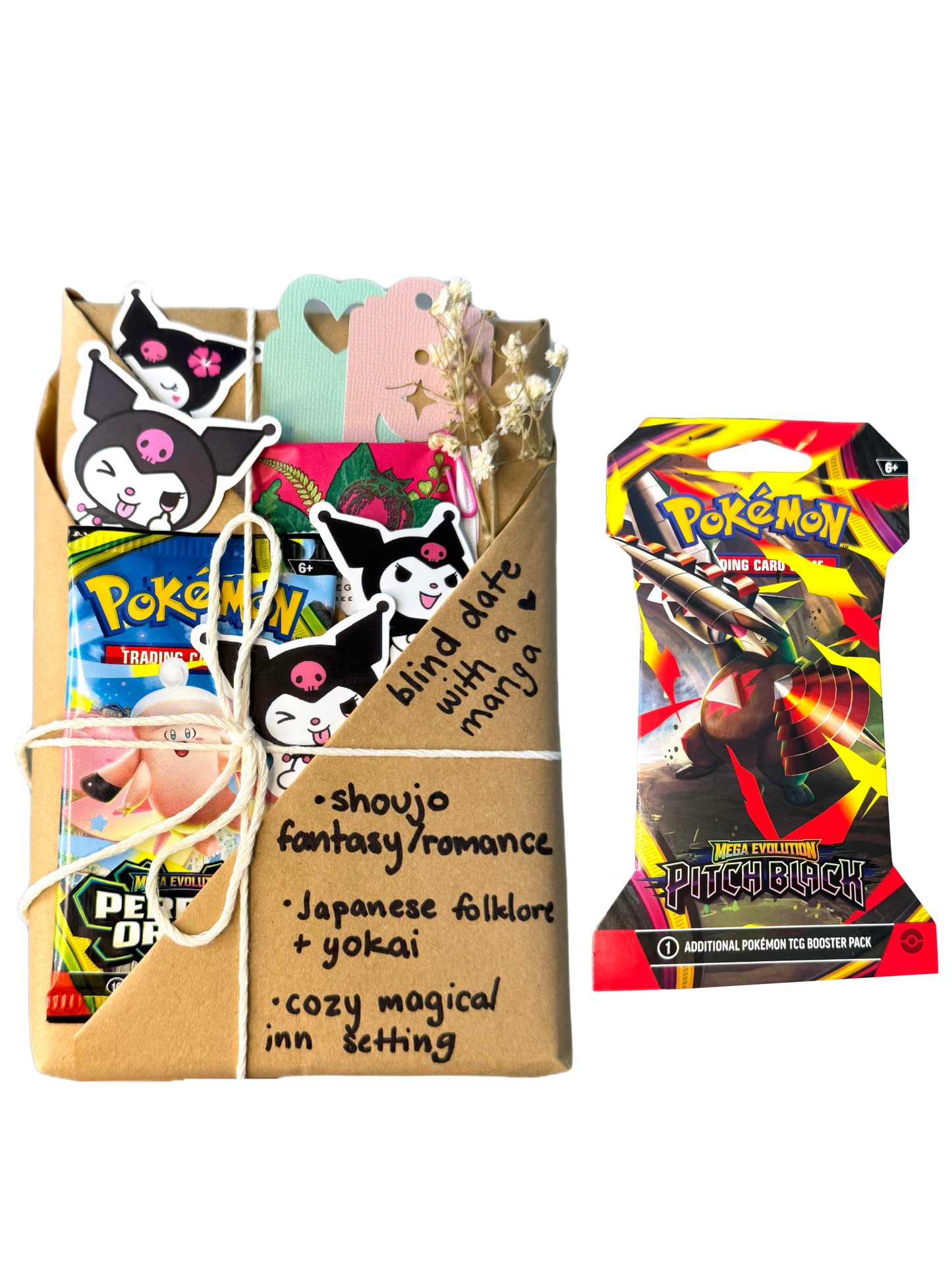 blind date with a SHOUJO FANTASY (2 Volumes) manga & Pokemon gift bundle ⋆˚꩜｡
