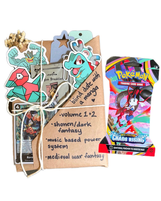 blind date with a SHONEN/DARK FANTASY manga (Volume 1 & 2) & Pokemon/One Piece gift bundle ⋆˚꩜｡