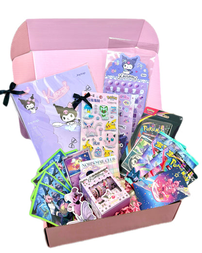 pokemon & sanrio gift box set: purple mix