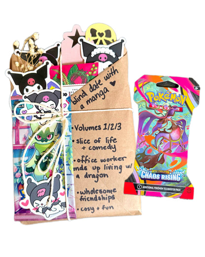 blind date with a SLICE OF LIFE/COMEDY manga (Volume 1, 2 & 3) & Pokemon gift bundle ⋆˚꩜｡