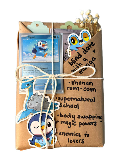 blind date with a SHONEN/ROM-COM manga & Pokemon gift bundle ⋆˚꩜｡