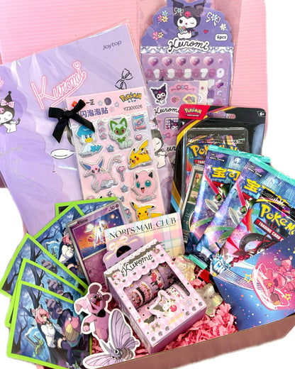 pokemon & sanrio gift box set: purple mix